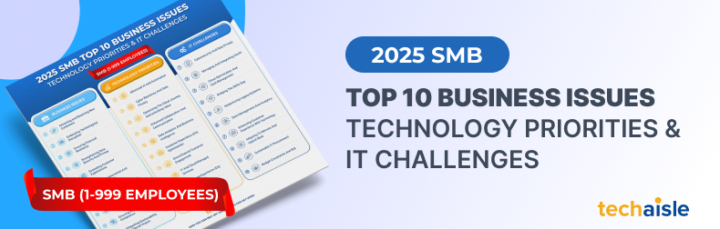 2025 Top 10 SMB - Business Issues, IT Priorities, IT Challenges Infographic